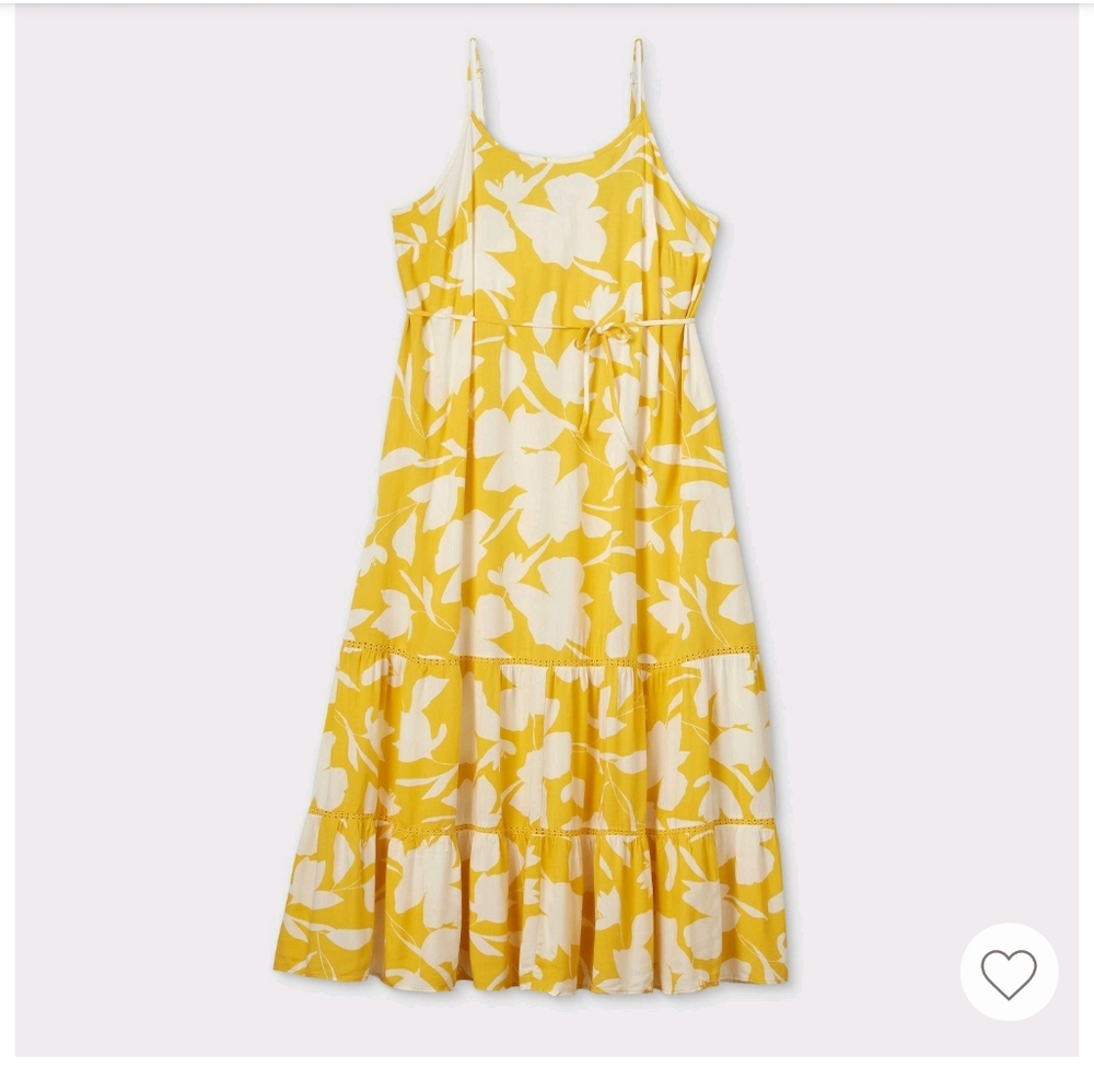 Floral printed tiered maxi sundress